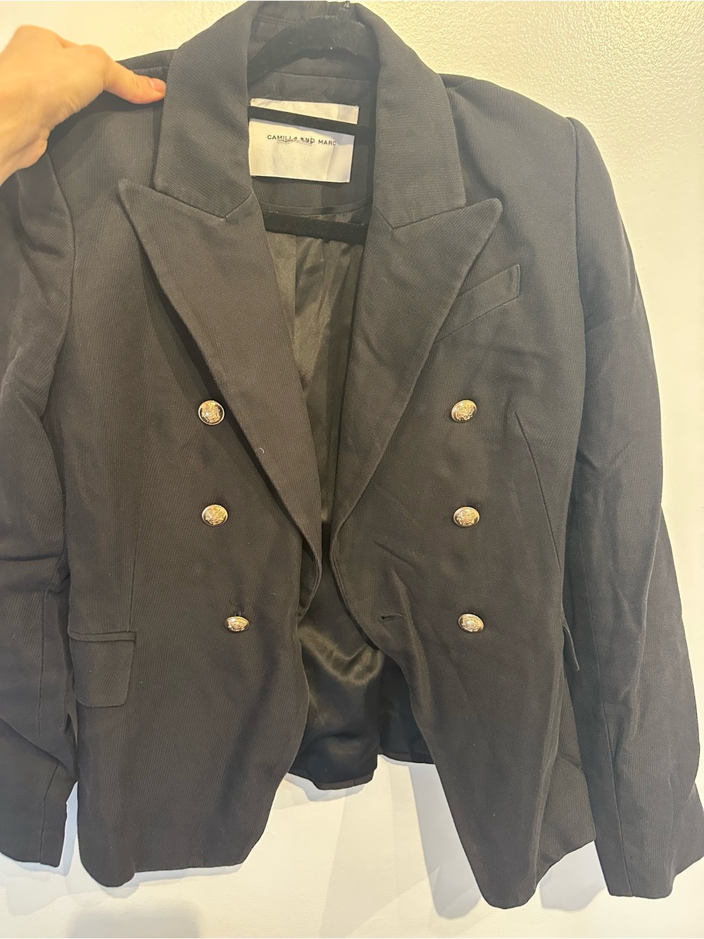 Camilla and Marc, black blazer. Size US 4